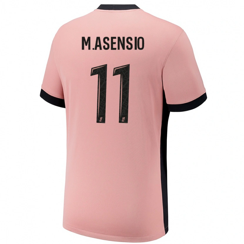 Danxen Mujer Camiseta Marco Asensio #11 Rosa Óxido Equipación Tercera 2024/25 La Camisa México