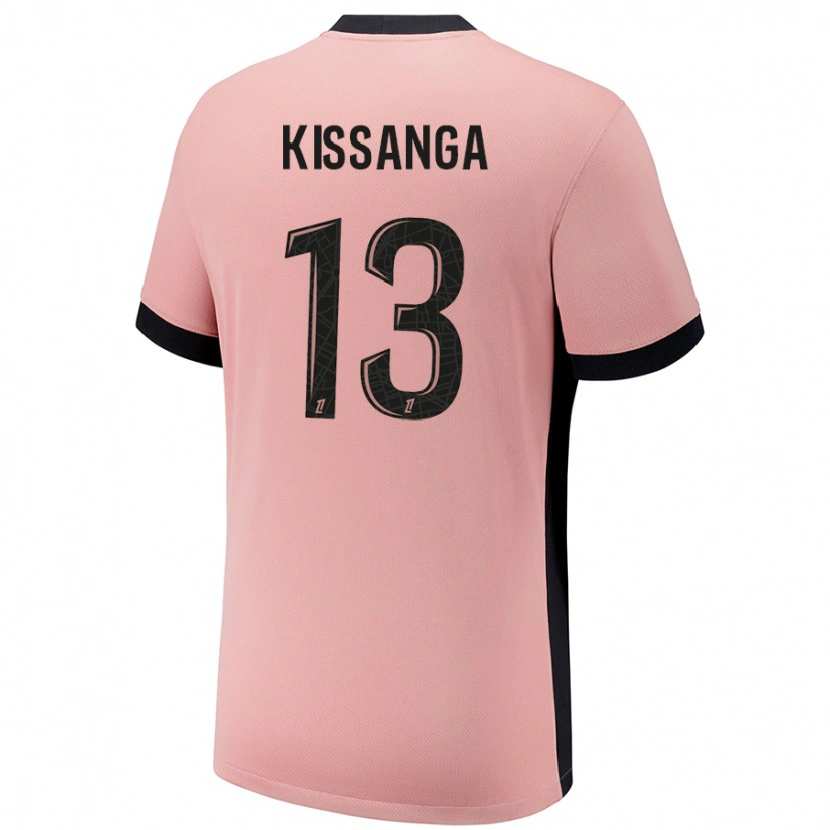 Danxen Mujer Camiseta Hugo Kissanga #13 Rosa Óxido Equipación Tercera 2024/25 La Camisa México