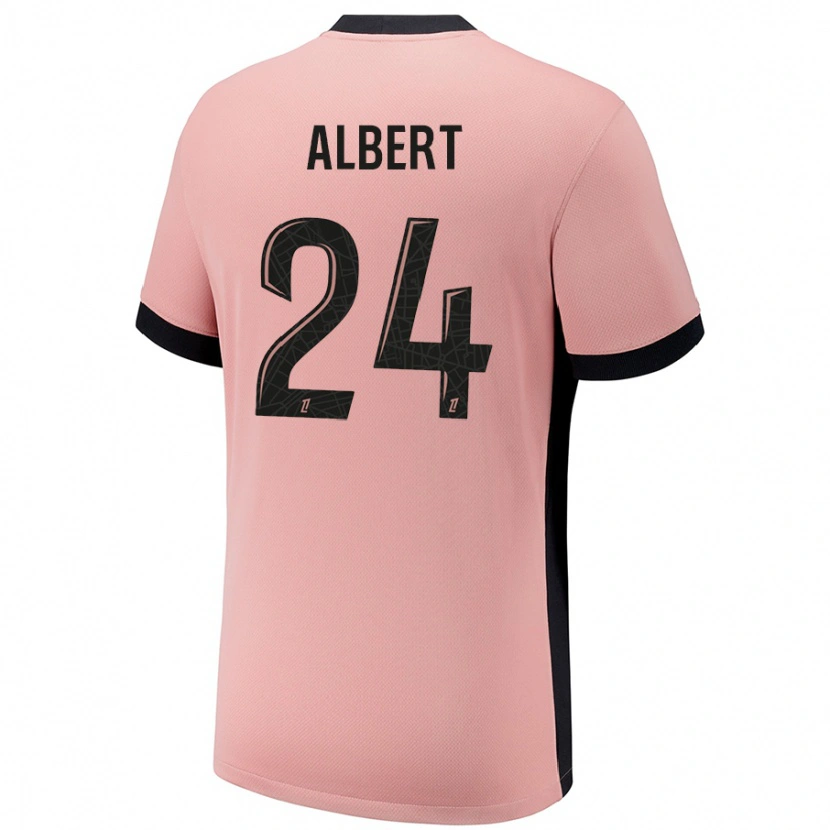 Danxen Mujer Camiseta Korbin Albert #24 Rosa Óxido Equipación Tercera 2024/25 La Camisa México