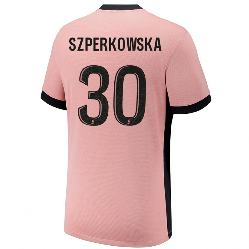 Danxen Mujer Camiseta Oliwia Szperkowska #30 Rosa Óxido Equipación Tercera 2024/25 La Camisa México