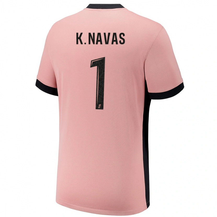 Danxen Mujer Camiseta Keylor Navas #1 Rosa Óxido Equipación Tercera 2024/25 La Camisa México