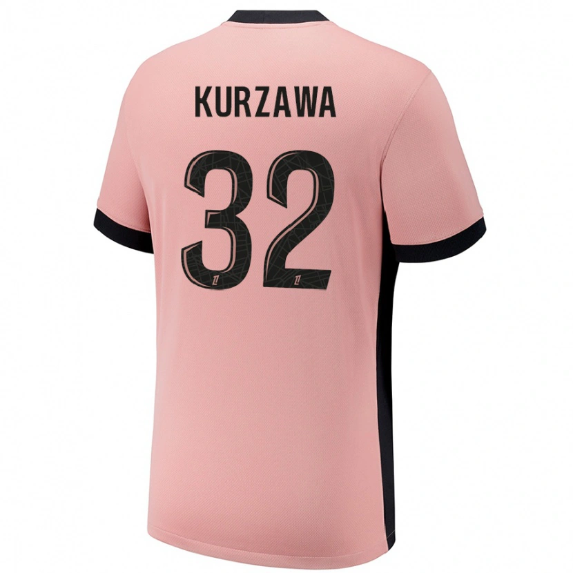 Danxen Mujer Camiseta Layvin Kurzawa #32 Rosa Óxido Equipación Tercera 2024/25 La Camisa México