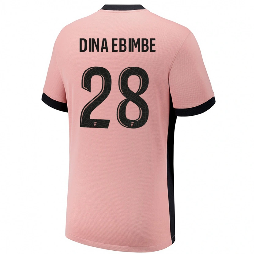 Danxen Mujer Camiseta Eric Junior Dina Ebimbe #28 Rosa Óxido Equipación Tercera 2024/25 La Camisa México