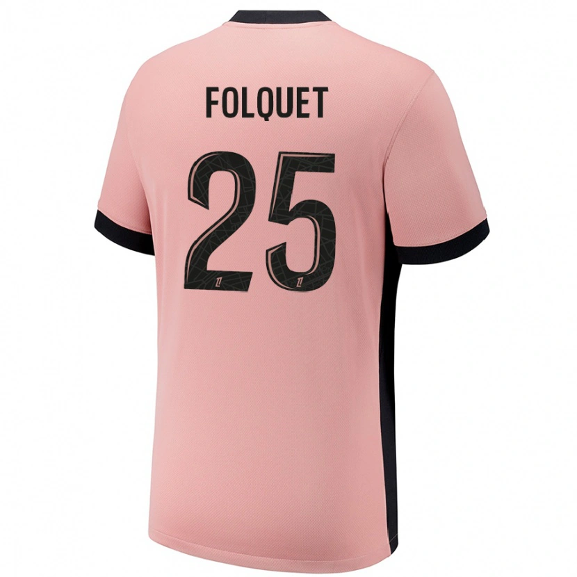 Danxen Mujer Camiseta Magnaba Folquet #25 Rosa Óxido Equipación Tercera 2024/25 La Camisa México