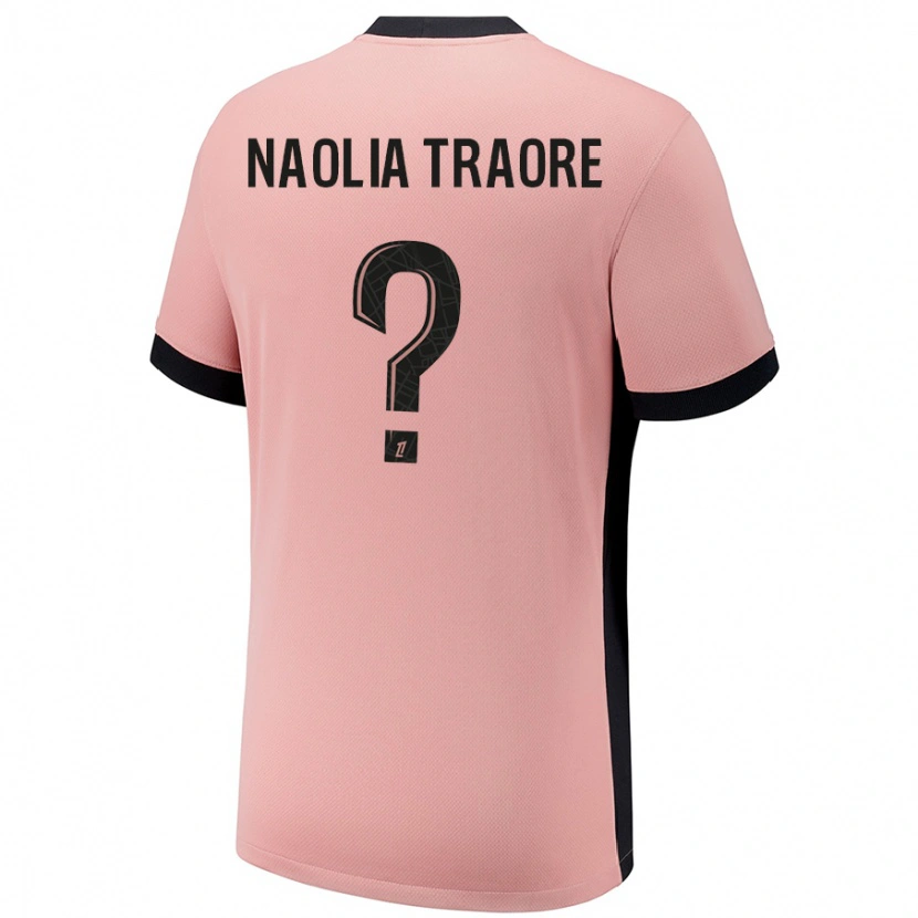 Danxen Mujer Camiseta Naolia Traore #0 Rosa Óxido Equipación Tercera 2024/25 La Camisa México