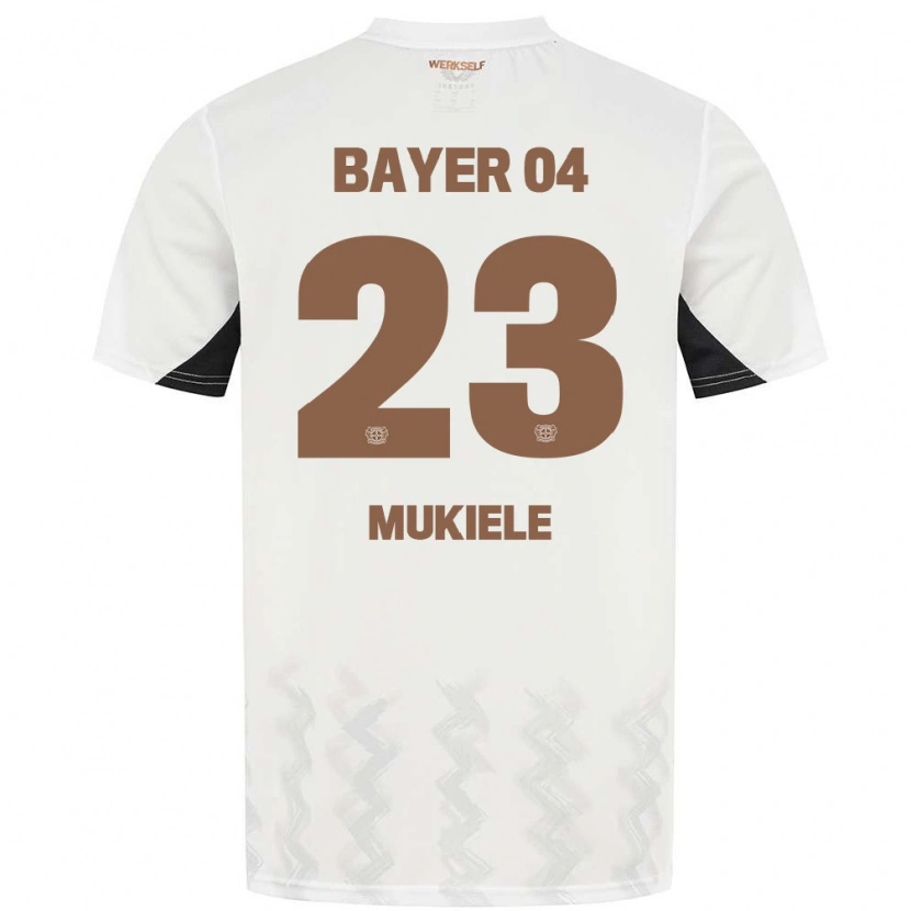 Danxen Niño Camiseta Nordi Mukiele #23 Blanco Azul Rojo 2ª Equipación 2024/25 La Camisa México