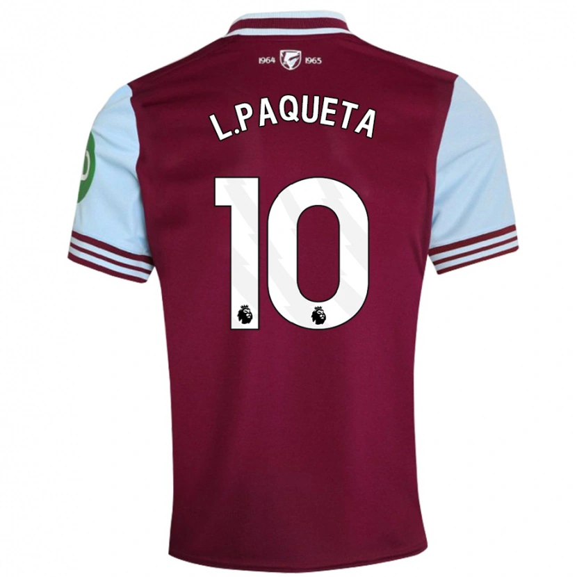 Danxen Niño Camiseta Lucas Paquetá #10 Rojo Oscuro 1ª Equipación 2024/25 La Camisa México