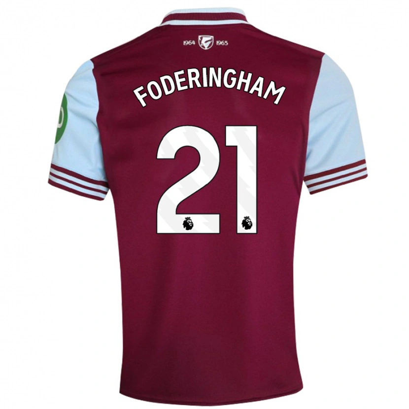 Danxen Niño Camiseta Wes Foderingham #21 Rojo Oscuro 1ª Equipación 2024/25 La Camisa México