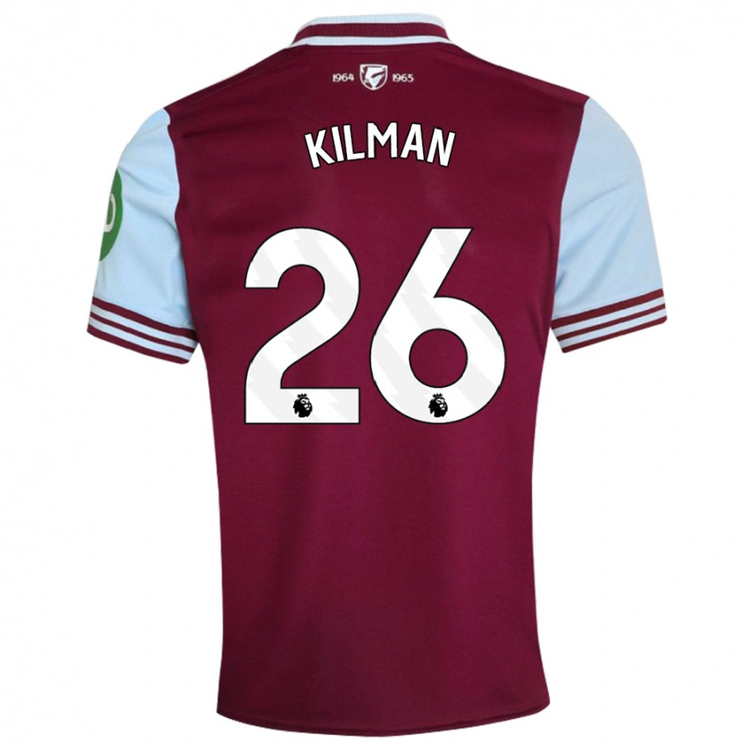 Danxen Niño Camiseta Max Kilman #26 Rojo Oscuro 1ª Equipación 2024/25 La Camisa México