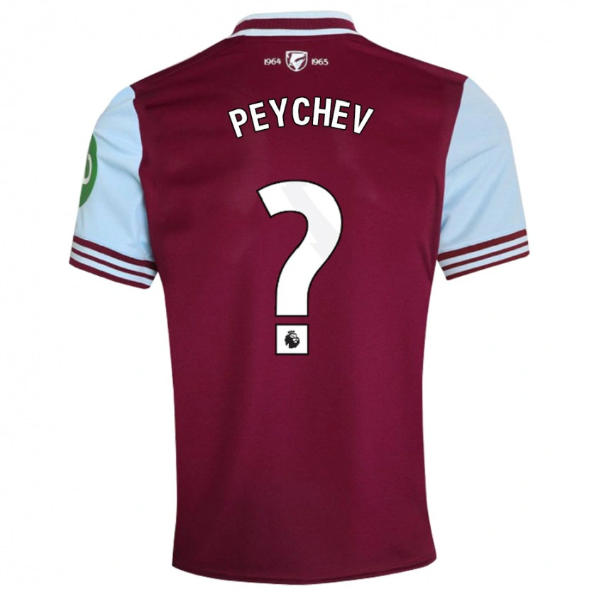 Danxen Niño Camiseta Martin Peychev #0 Rojo Oscuro 1ª Equipación 2024/25 La Camisa México