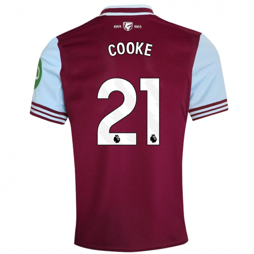 Danxen Niño Camiseta Shannon Cooke #21 Rojo Oscuro 1ª Equipación 2024/25 La Camisa México