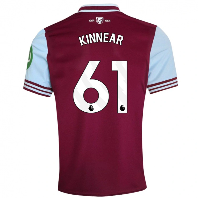 Danxen Niño Camiseta Brian Kinnear #61 Rojo Oscuro 1ª Equipación 2024/25 La Camisa México
