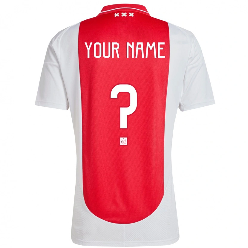 Danxen Niño Camiseta Su Nombre #0 Rojo Blanco 1ª Equipación 2024/25 La Camisa México