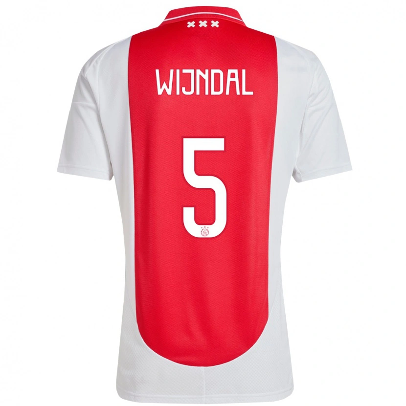 Danxen Niño Camiseta Owen Wijndal #5 Rojo Blanco 1ª Equipación 2024/25 La Camisa México