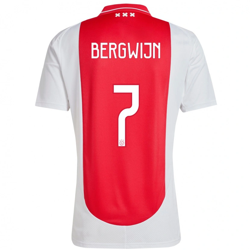 Danxen Niño Camiseta Steven Bergwijn #7 Rojo Blanco 1ª Equipación 2024/25 La Camisa México