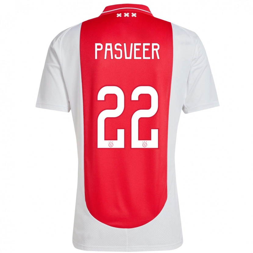 Danxen Niño Camiseta Remko Pasveer #22 Rojo Blanco 1ª Equipación 2024/25 La Camisa México