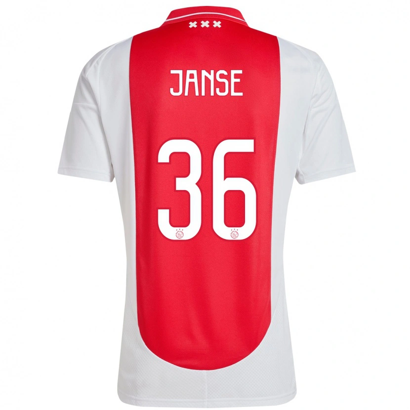 Danxen Niño Camiseta Dies Janse #36 Rojo Blanco 1ª Equipación 2024/25 La Camisa México