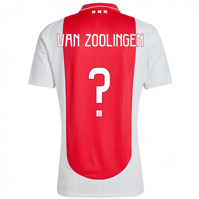 Danxen Niño Camiseta Glenn Van Zoolingen #0 Rojo Blanco 1ª Equipación 2024/25 La Camisa México