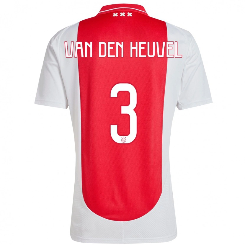 Danxen Niño Camiseta Nino Van Den Heuvel #3 Rojo Blanco 1ª Equipación 2024/25 La Camisa México