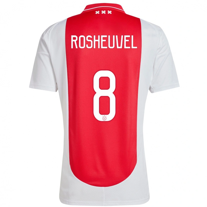 Danxen Niño Camiseta Darren Rosheuvel #8 Rojo Blanco 1ª Equipación 2024/25 La Camisa México