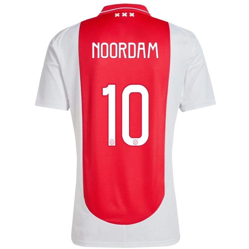 Danxen Niño Camiseta Nadine Noordam #10 Rojo Blanco 1ª Equipación 2024/25 La Camisa México