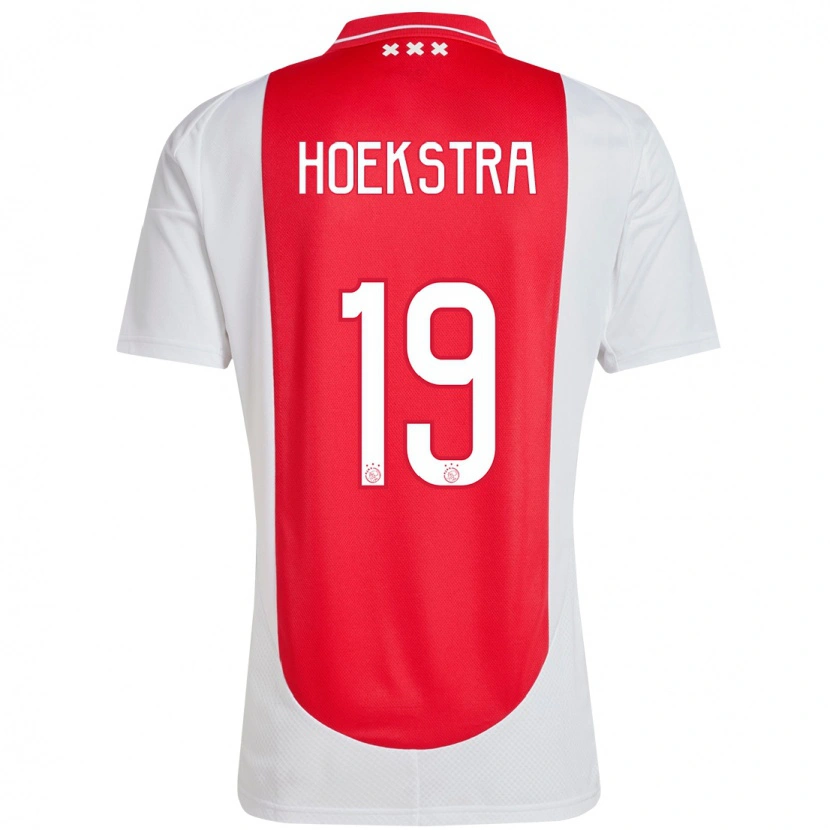 Danxen Niño Camiseta Tiny Hoekstra #19 Rojo Blanco 1ª Equipación 2024/25 La Camisa México