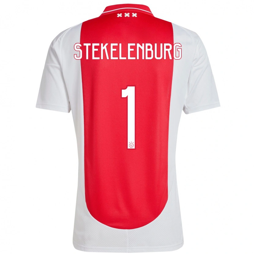 Danxen Niño Camiseta Maarten Stekelenburg #1 Rojo Blanco 1ª Equipación 2024/25 La Camisa México