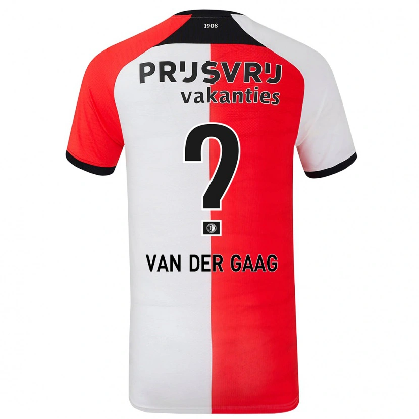Danxen Niño Camiseta Bo Van Der Gaag #0 Rojo Blanco 1ª Equipación 2024/25 La Camisa México