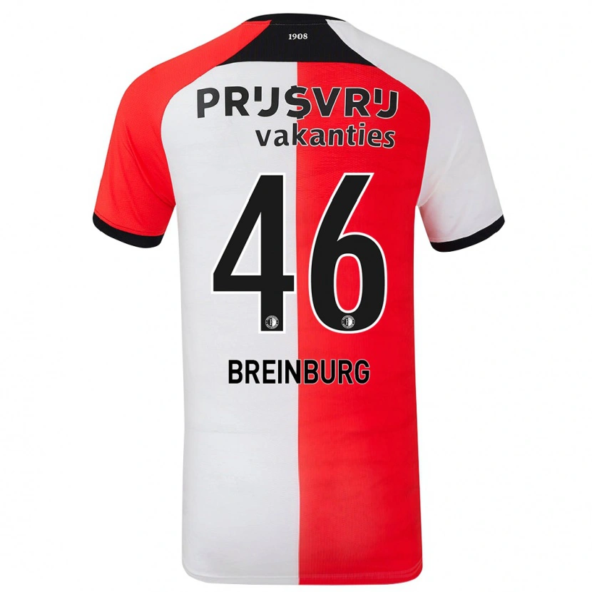 Danxen Niño Camiseta Rainey Breinburg #46 Rojo Blanco 1ª Equipación 2024/25 La Camisa México