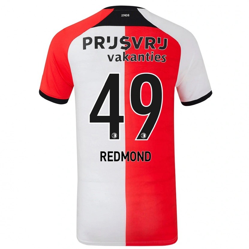 Danxen Niño Camiseta Zepiqueno Redmond #49 Rojo Blanco 1ª Equipación 2024/25 La Camisa México