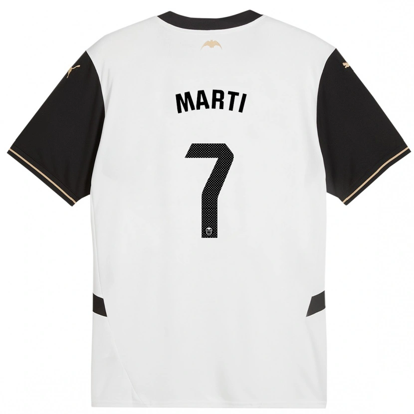 Danxen Niño Camiseta Marina Martí #7 Blanco Negro 1ª Equipación 2024/25 La Camisa México