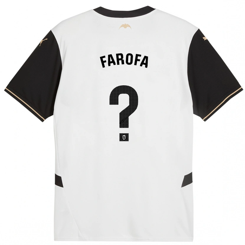 Danxen Niño Camiseta Rodrigo Farofa #0 Blanco Negro 1ª Equipación 2024/25 La Camisa México