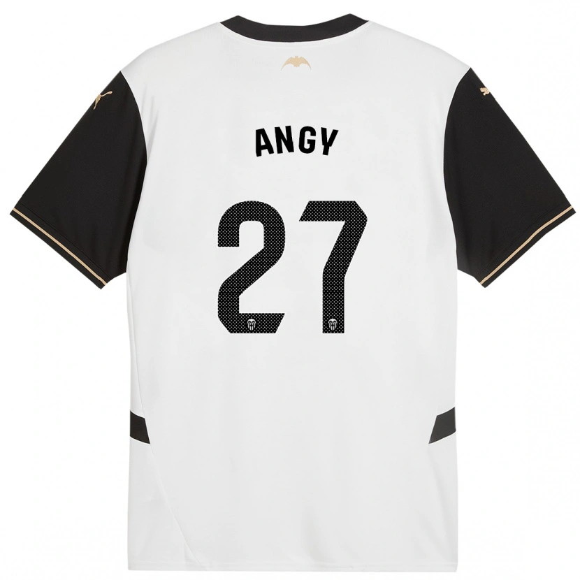 Danxen Niño Camiseta Angy #27 Blanco Negro 1ª Equipación 2024/25 La Camisa México