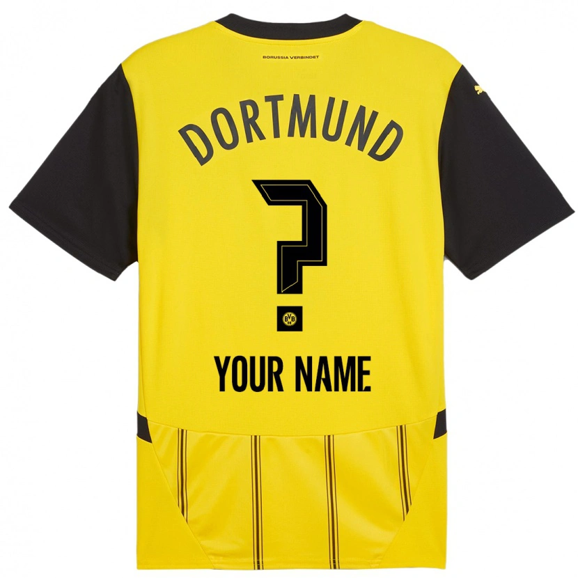 Danxen Niño Camiseta Su Nombre #0 Amarillo Negro 1ª Equipación 2024/25 La Camisa México