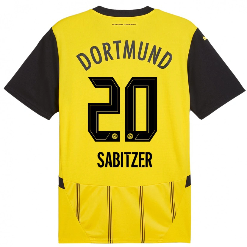 Danxen Niño Camiseta Marcel Sabitzer #20 Amarillo Negro 1ª Equipación 2024/25 La Camisa México
