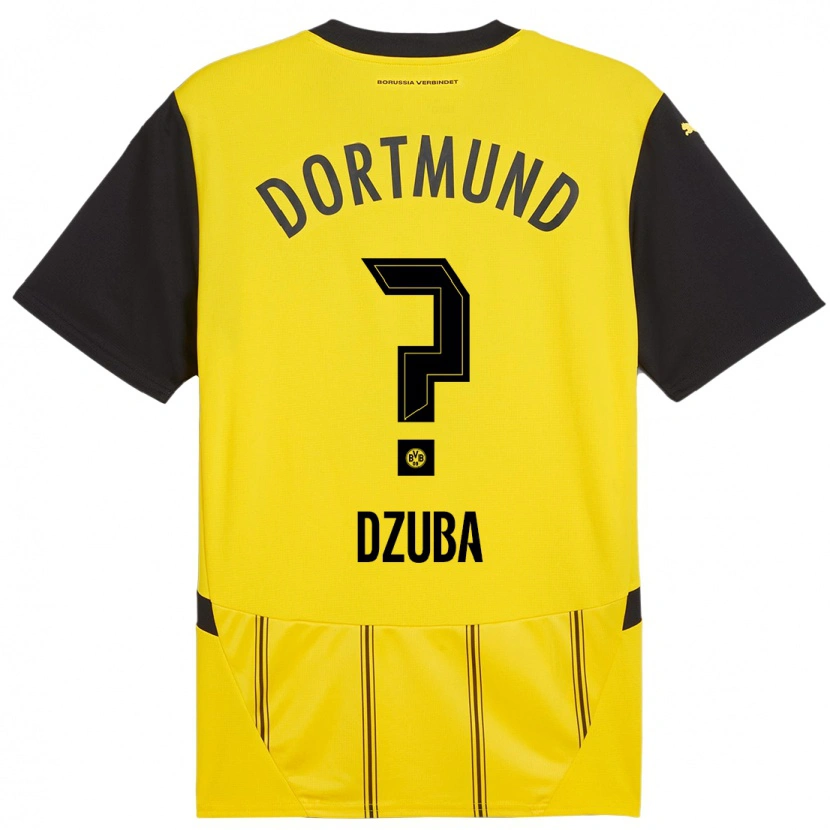 Danxen Niño Camiseta Fabian Dzuba #0 Amarillo Negro 1ª Equipación 2024/25 La Camisa México