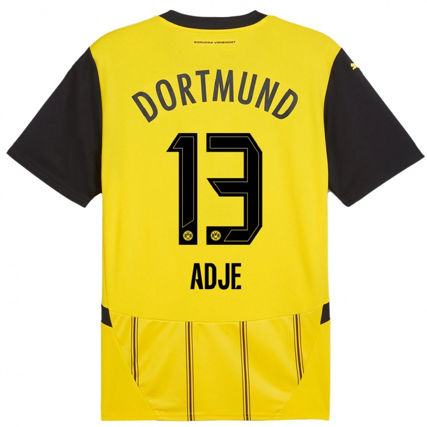 Danxen Niño Camiseta Miguel Adje #13 Amarillo Negro 1ª Equipación 2024/25 La Camisa México