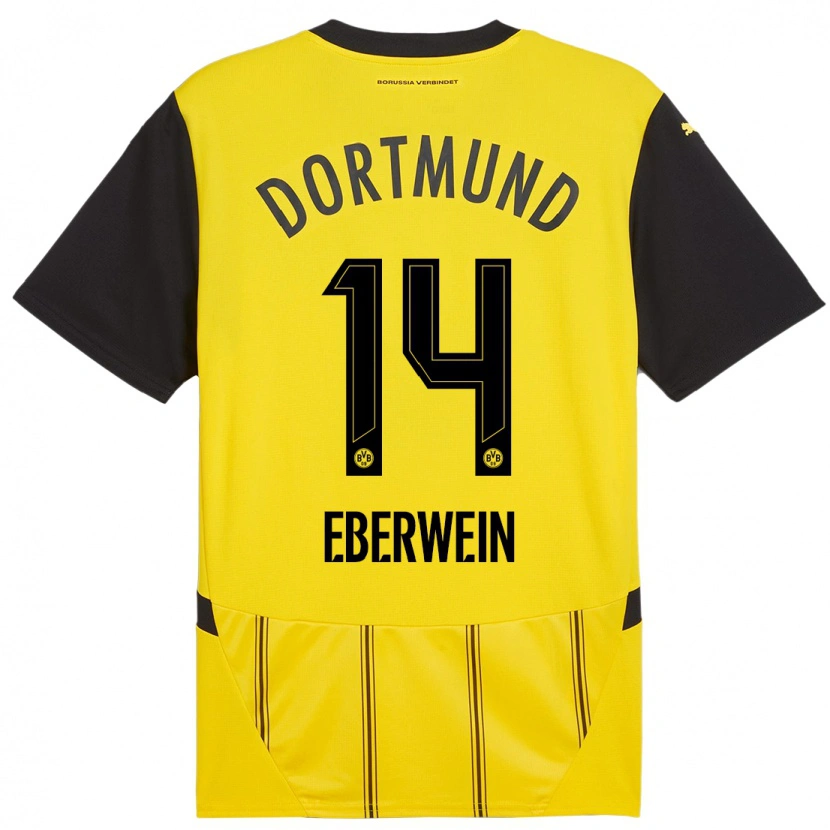 Danxen Niño Camiseta Michael Eberwein #14 Amarillo Negro 1ª Equipación 2024/25 La Camisa México