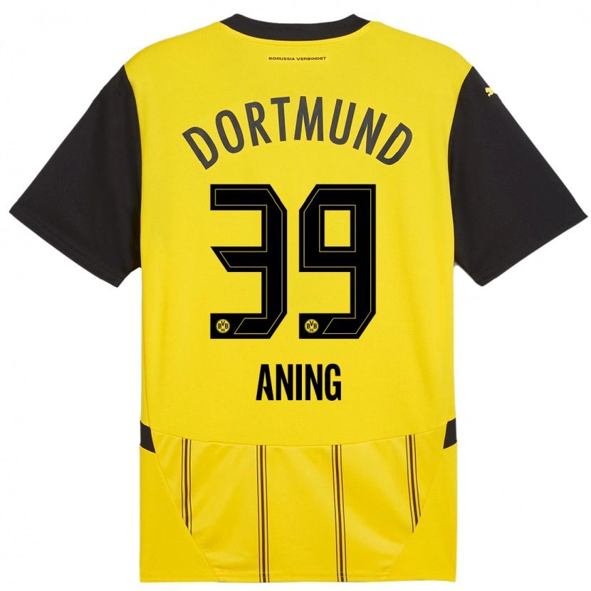 Danxen Niño Camiseta Prince Aning #39 Amarillo Negro 1ª Equipación 2024/25 La Camisa México