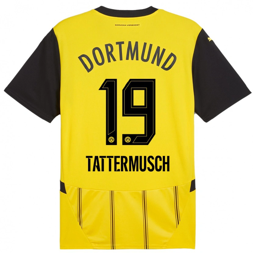 Danxen Niño Camiseta Ted Tattermusch #19 Amarillo Negro 1ª Equipación 2024/25 La Camisa México
