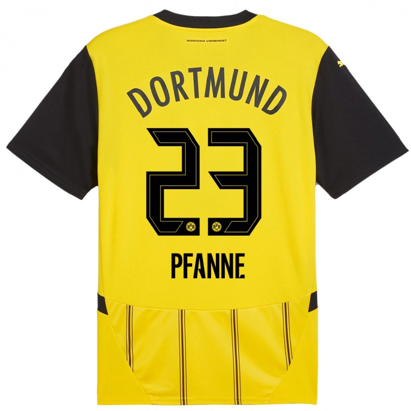 Danxen Niño Camiseta Franz Pfanne #23 Amarillo Negro 1ª Equipación 2024/25 La Camisa México