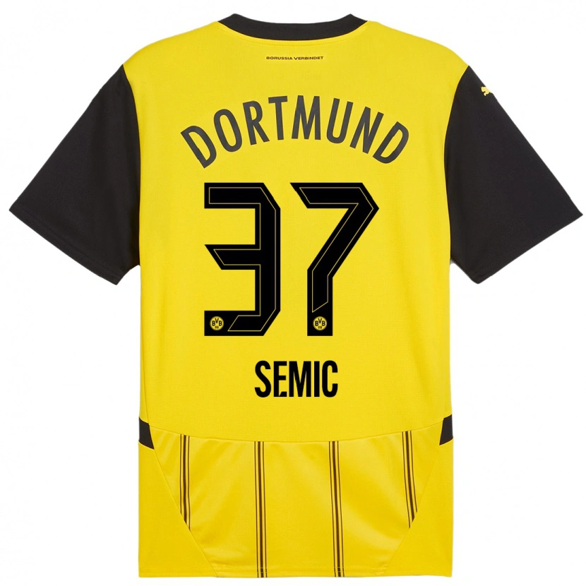 Danxen Niño Camiseta Lion Semic #37 Amarillo Negro 1ª Equipación 2024/25 La Camisa México
