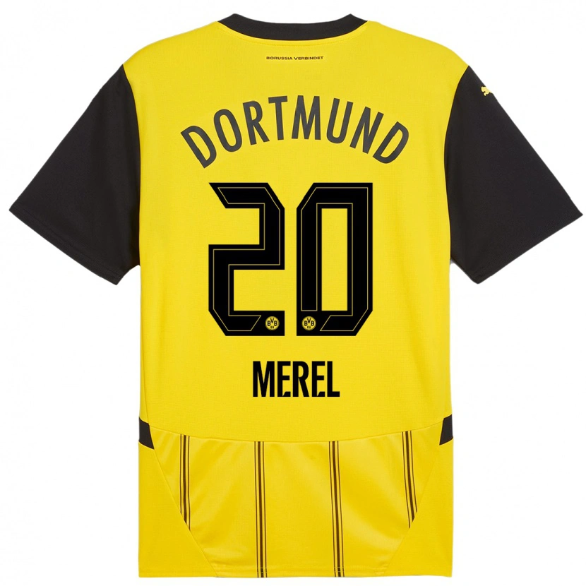 Danxen Niño Camiseta Freriks Merel #20 Amarillo Negro 1ª Equipación 2024/25 La Camisa México