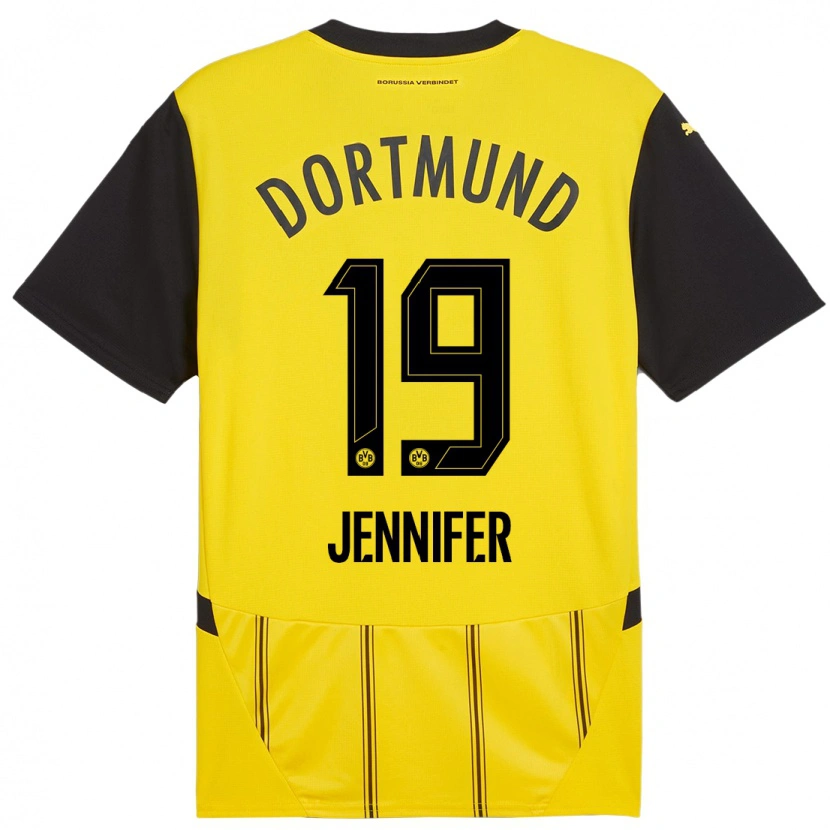 Danxen Niño Camiseta Gutierrez Bermejo Jennifer #19 Amarillo Negro 1ª Equipación 2024/25 La Camisa México