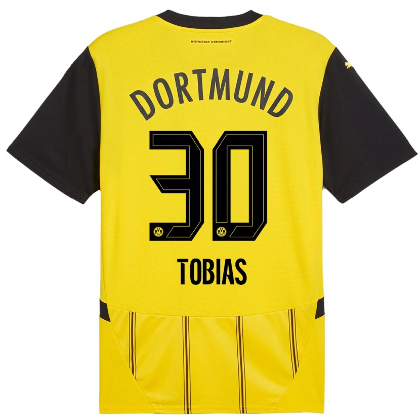 Danxen Niño Camiseta Vogt Tobias #30 Amarillo Negro 1ª Equipación 2024/25 La Camisa México