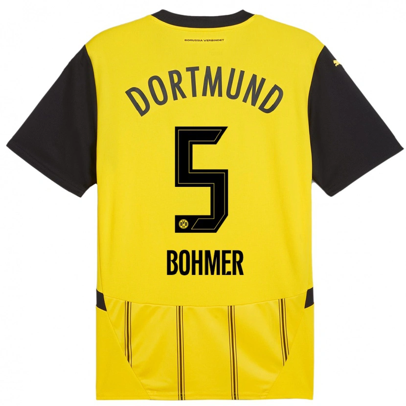 Danxen Niño Camiseta Tim Bohmer #5 Amarillo Negro 1ª Equipación 2024/25 La Camisa México