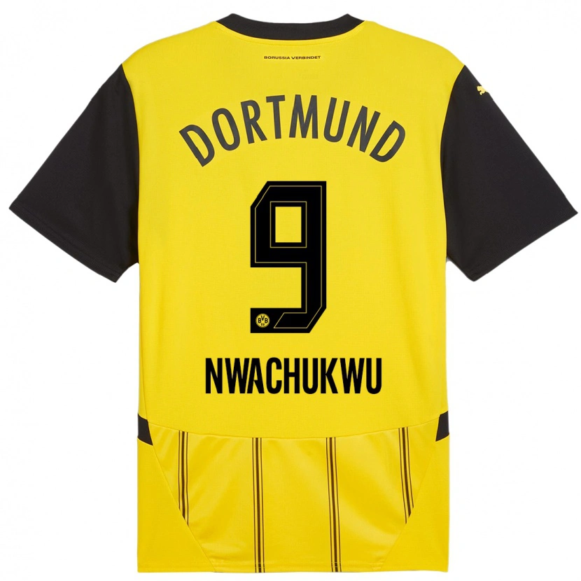 Danxen Niño Camiseta Isaak Nwachukwu #9 Amarillo Negro 1ª Equipación 2024/25 La Camisa México