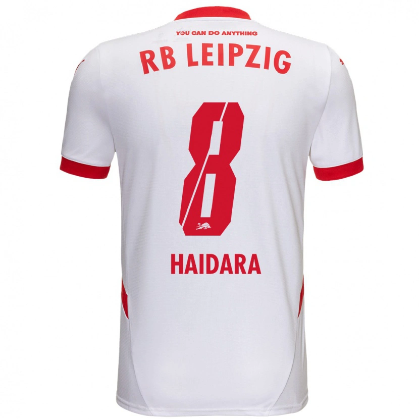 Danxen Niño Camiseta Amadou Haidara #8 Blanco Rojo 1ª Equipación 2024/25 La Camisa México