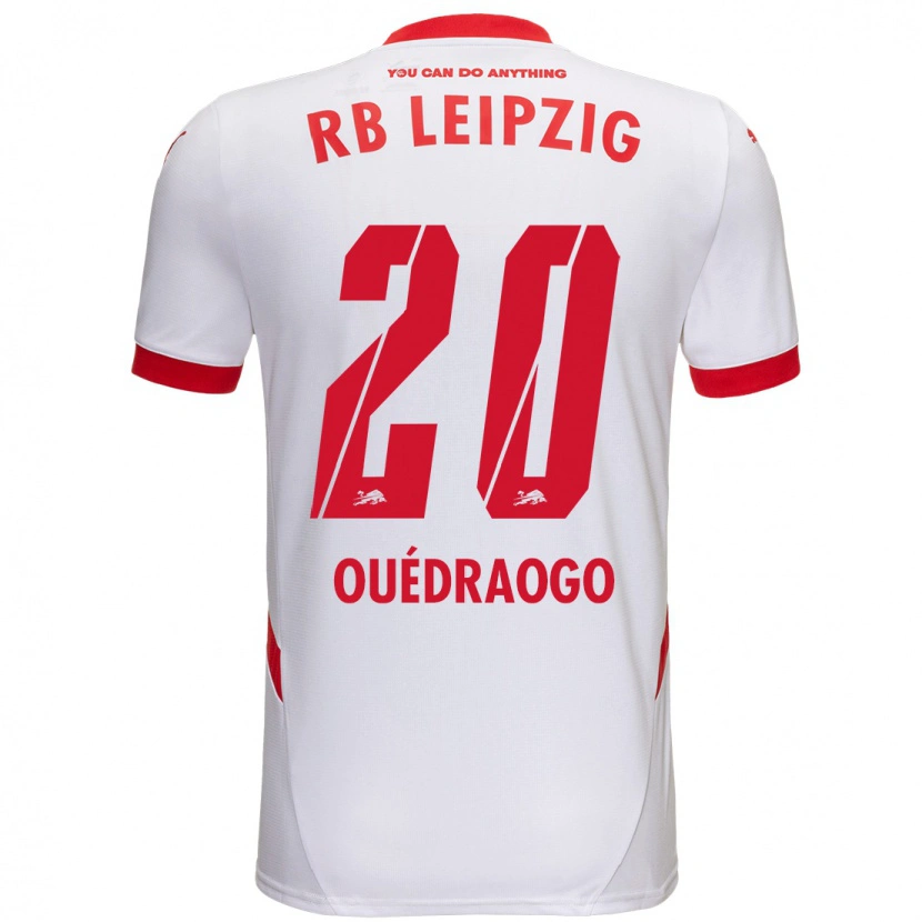 Danxen Niño Camiseta Assan Ouédraogo #20 Blanco Rojo 1ª Equipación 2024/25 La Camisa México