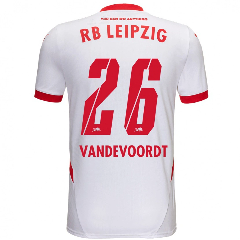 Danxen Niño Camiseta Maarten Vandevoordt #26 Blanco Rojo 1ª Equipación 2024/25 La Camisa México